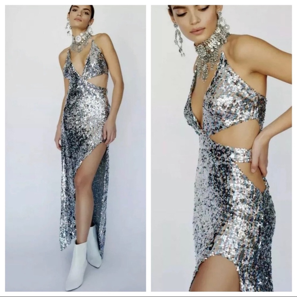 Sexy Sequin For love and lemon prom dress evening gown retails $400